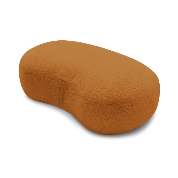 Poggiapiedi in tessuto bouclé color senape Saint-Germain - Bobochic Paris-image-4