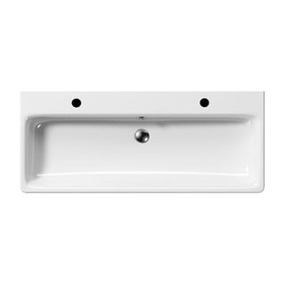 Doppio lavabo bianco in ceramica 120x50 cm Sand – Sapho