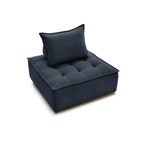 Poltrona blu scuro con rivestimento in ciniglia Elisa – Bobochic Paris-image-4