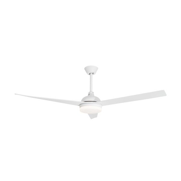 Plafoniera LED bianco opaco in metallo con paralume in vetro Flow – Nova Luce