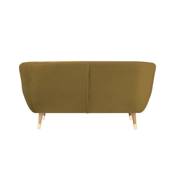 Divano in velluto oro, 158 cm Benito - Mazzini Sofas-image-4