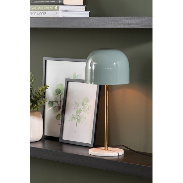 Lampada da tavolo color menta con paralume in metallo (altezza 50 cm) Manta - Leitmotiv-image-1