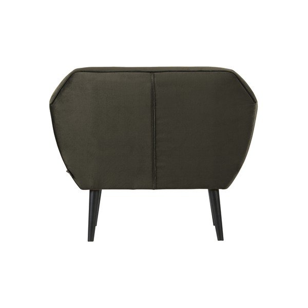 Poltrona in velluto verde scuro Rocco - WOOOD-image-2