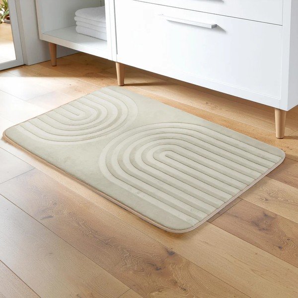 Tappetino per il bagno beige 45x75 cm Allure – douceur d'intérieur-image-1