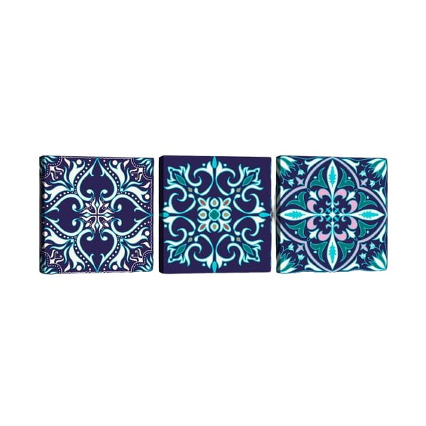 Set di 3 quadri Blu Mandala - Tablo Center