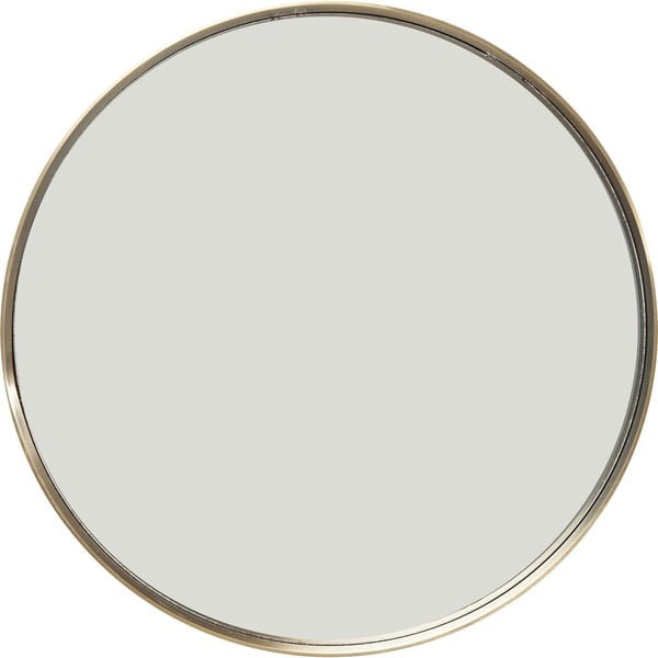 Specchio da parete rotondo con cornice in ottone Curve, Ø 60 cm - Kare Design