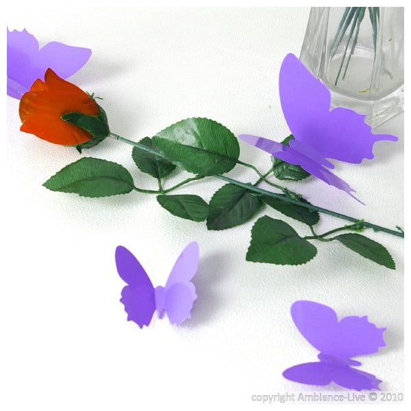 Set di 12 adesivi Farfalle viola - Ambiance-image-3
