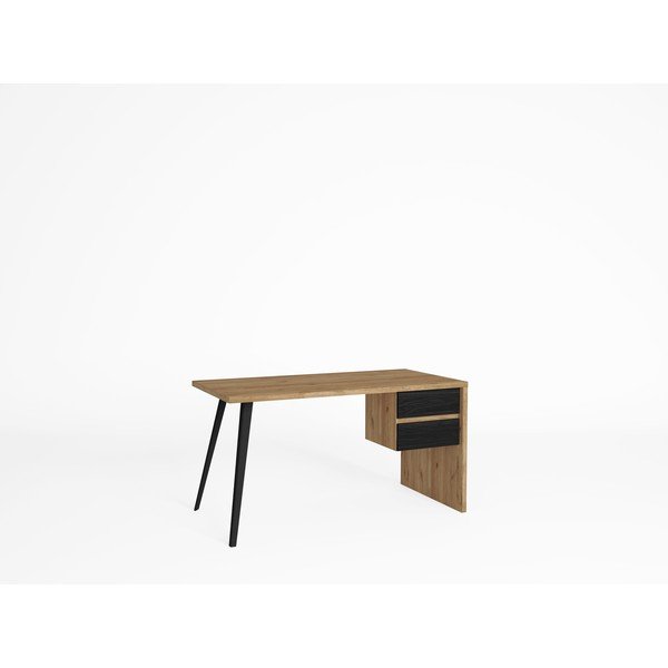 Tavolo da lavoro con piano in rovere 69x136 cm Eliot - Marckeric-image-2