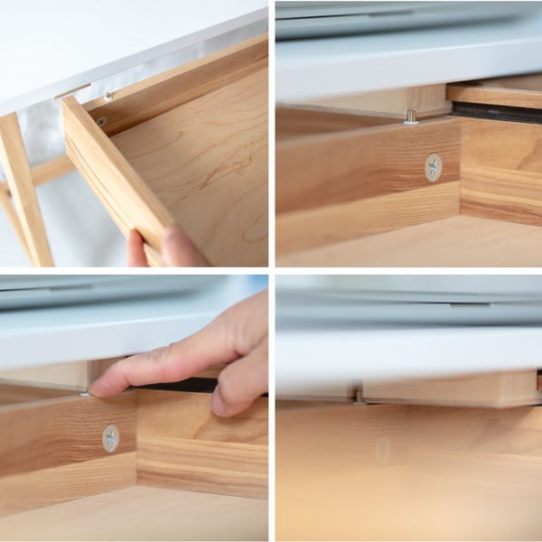 Tavolo da lavoro con piano bianco 85x115 cm Luka - Ragaba-image-4