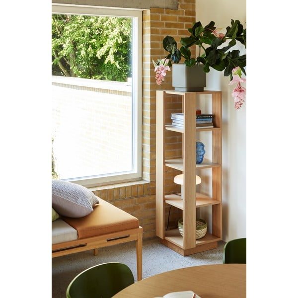 Libreria colore naturale effetto rovere 45x140x45 cm Merge - Hübsch-image-1