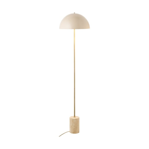 Lampada da terra beige con paralume in metallo (altezza totale 155 cm) Sheffield – House Nordic-image-3