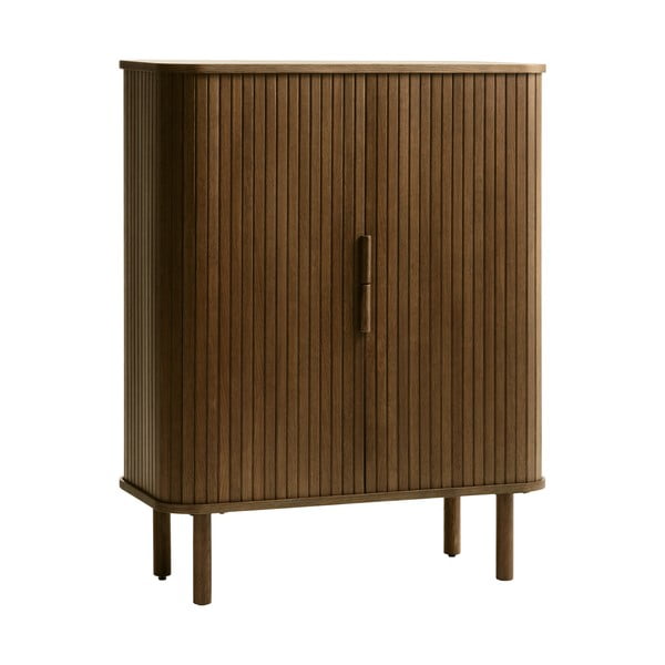 Mobile marrone in rovere con ante scorrevoli 113x90 cm Cavo - Unique Furniture-image-4