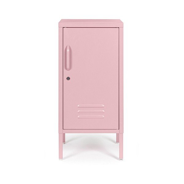 Armadietto rosa chiaro in metallo con chiusura a chiave 35x76x40 cm Cambridge – Yes Everyday