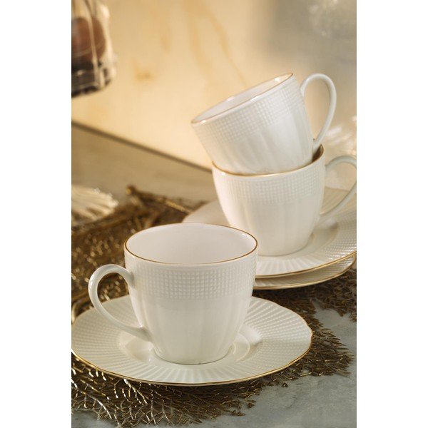 Set di 6 tazze da caffè in porcellana con piattino Kutahya Café, 200 ml - Kütahya Porselen-image-1