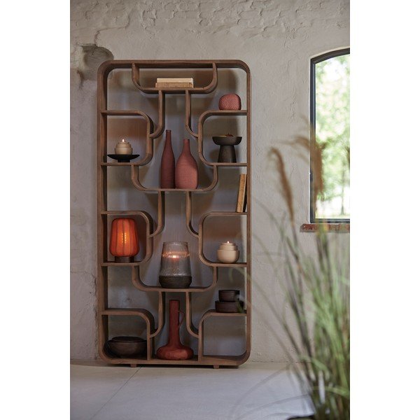 Lampada da tavolo color terracotta in metallo con paralume in tessuto (altezza totale 29 cm) Bibia – Light & Living-image-1