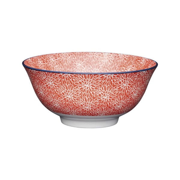Ciotola in ceramica rossa , ø 16 cm Floral - Kitchen Craft