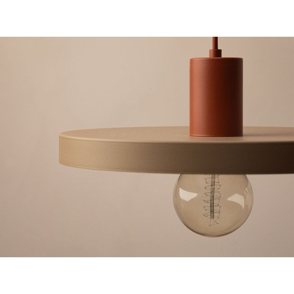 Lampadario beige in metallo ø 30 cm Ori – Micadoni -image-2