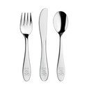 Posate per bambini in acciaio inox argento 3 pezzi - Orion