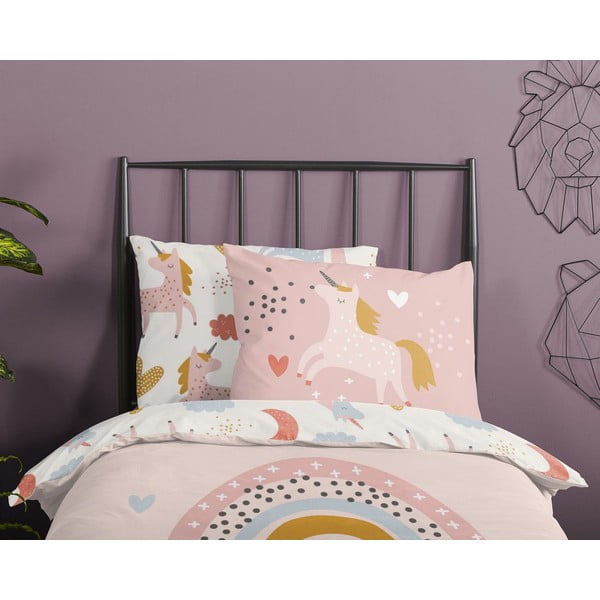 Biancheria da letto in cotone per bambini Unicorno, 140 x 220 cm - Good Morning-image-3