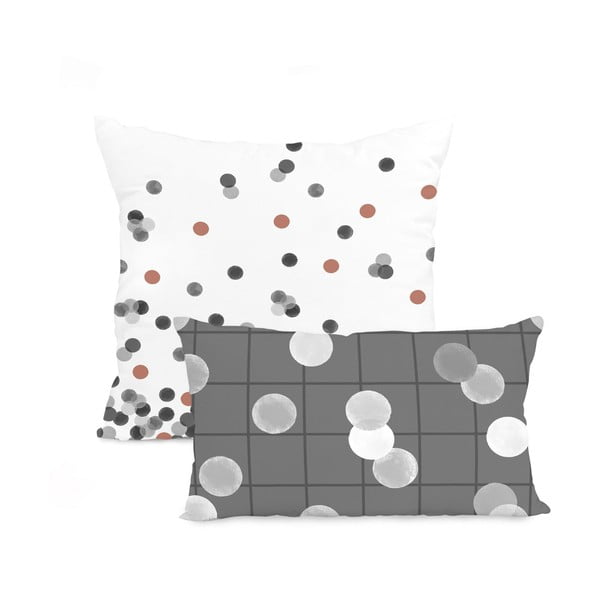 Set di 2 federe in cotone Shine Confetti - Blanc