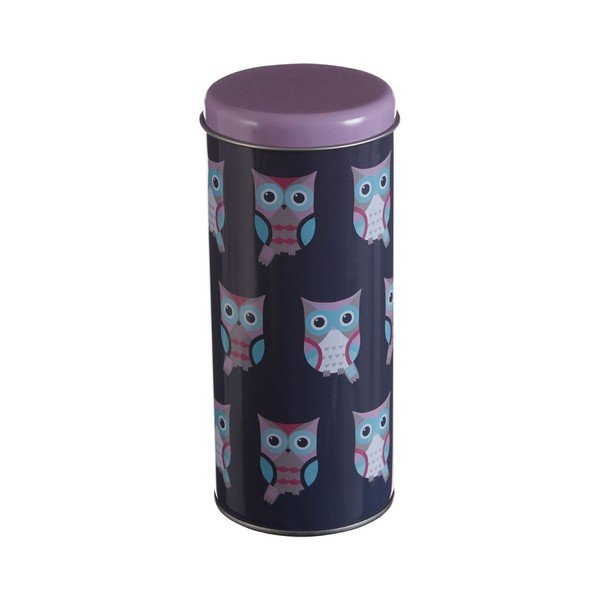 Scatola rotonda in peltro, Ø 8 x 18 cm Happy Owls - Premier Housewares