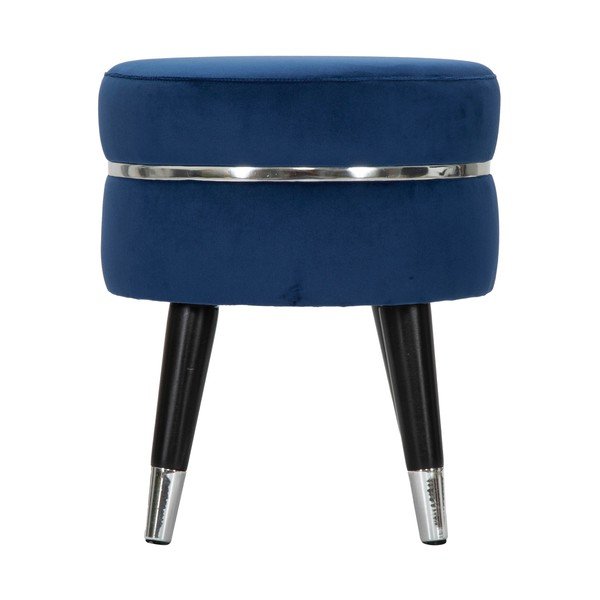 Pouf in velluto blu Paris - Mauro Ferretti-image-1