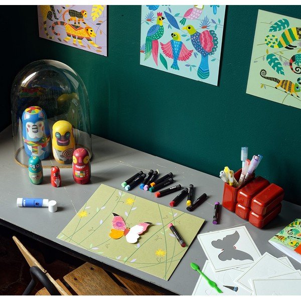 Set artistico con pastelli ad olio Atelier Jungle - Djeco-image-1