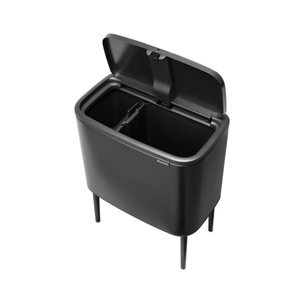 Bidone in acciaio grigio scuro touch per raccolta differenziata 34 l Bo Touch Bin - Brabantia