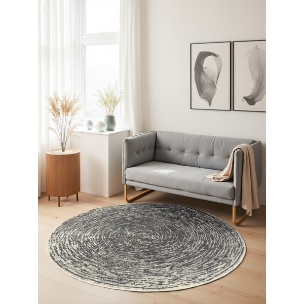 Tappeto rotondo grigio/color crema ø 160 cm Gloria Cavallo – Hanse Home-image-1
