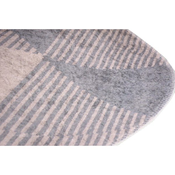 Tappeto lavabile grigio 80x120 cm Oval - Vitaus-image-2