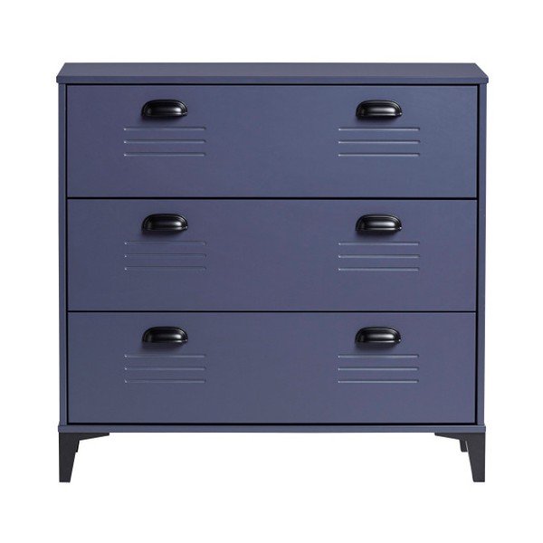Cassettiera blu Zack, 84 x 80 cm - Marckeric