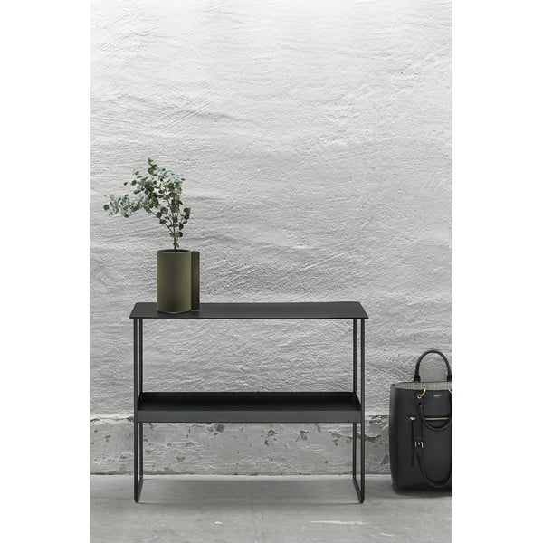 Tavolo consolle nero in metallo 29x78 cm Bull – LIND DNA-image-2