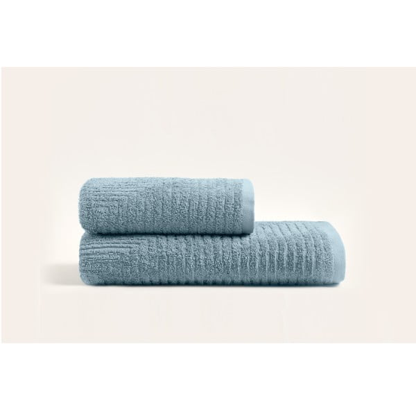 Asciugamani e teli da bagno in cotone blu in un set di 2 pezzi - Foutastic