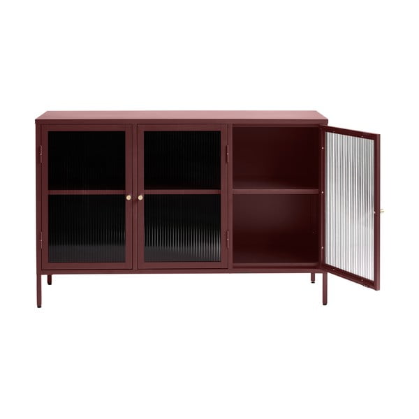 Vetrina rossa in metallo 132x85 cm Bronco - Unique Furniture-image-4