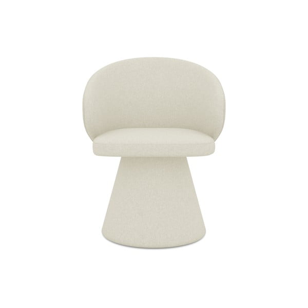 Sedia da pranzo color crema in imbottito Uala – Makamii-image-1