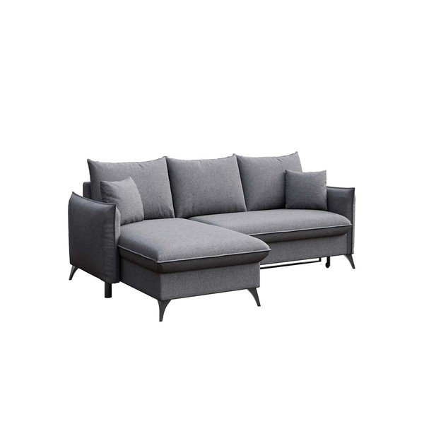 Divano letto angolare grigio scuro (angolo sinistro) Lilio - MESONICA-image-2