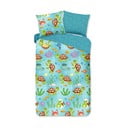 Set copripiumino e federa da bambini blu in cotone per letto singolo ed esteso 140x220 cm Turtles – Good Morning