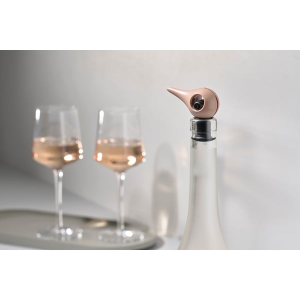 Růžová silikonová zátka na víno Zone Rocks-image-1