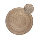 Tappeto rotondo greige in iuta reversibile ø 200 cm Braided – Hanse Home