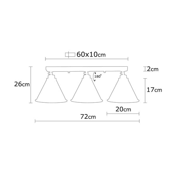 Plafoniera nera/dorata con paralume in metallo ø 20 cm Tramino – Opviq lights-image-3
