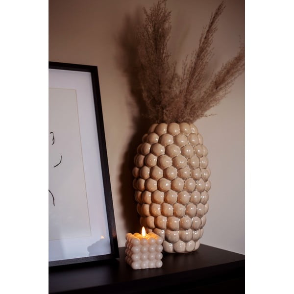 Candela LED in cera beige, altezza 9,5 cm Flamme Dot - Star Trading-image-4