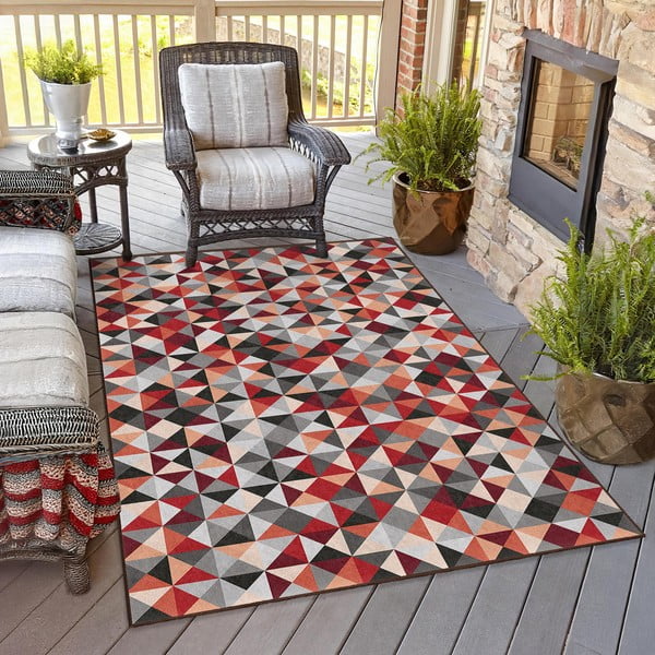 Tappeto rosso/grigio lavabile 120x180 cm Ignite – Mila Home-image-2