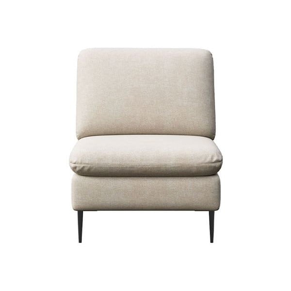 Poltrona beige rivestita in ciniglia Belle – Rodier