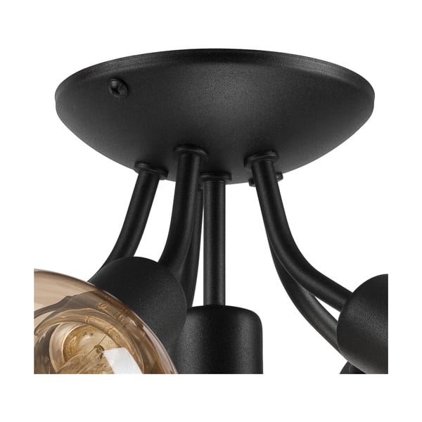 Plafoniera senza paralume nera Viggo – LAMKUR-image-3