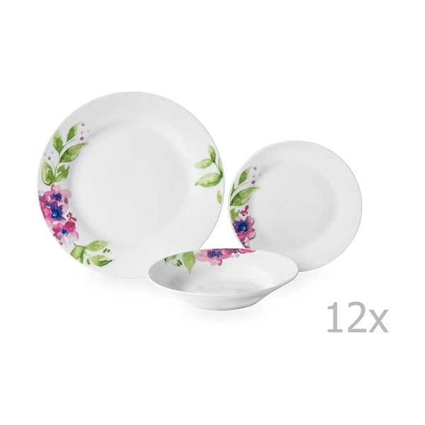 12dílná porcelánová sada nádobí Sabichi Viola