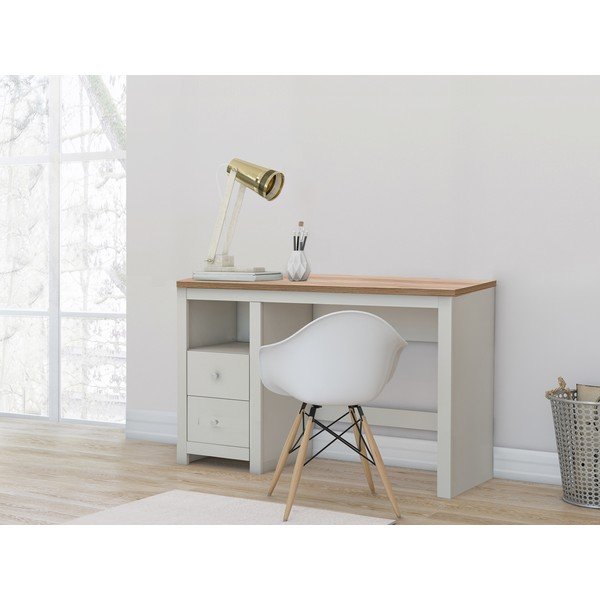 Scrivania con piano effetto rovere 50x120 cm Emerald - Støraa-image-1