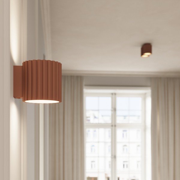 Lampada da parete marrone chiaro ø 10 cm Zora – Sollux-image-3