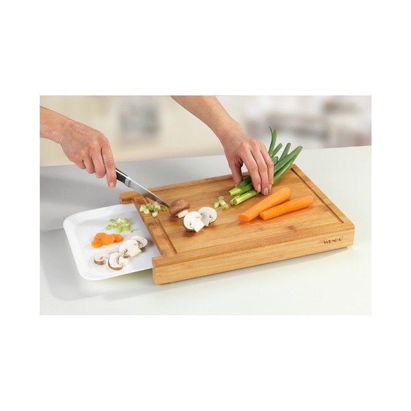 Tagliere in bambù con un cassetto Bruno - Wenko-image-2