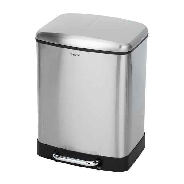 Cestino per rifiuti in acciaio inox 24 l Studio Duo - Wenko-image-2
