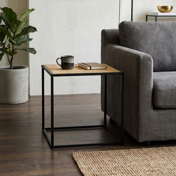 Tavolino in rattan 44x44 cm Depok – Premier Housewares-image-3